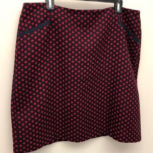 Talbot’s Size 16 Navy & Red Mini Skirt